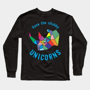 Save the Chubby Unicorn Long Sleeve T-Shirt